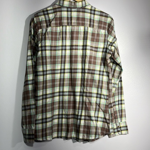 Eddie Bauer Seattle USA Women’s Plaid Flannel Button-Down Shirt Size LT - Picture 4 of 6